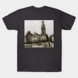 Old Houses with the Tower of a Cathedral by Vincent Van Gogh T-Shirt